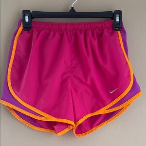 Nike Pink and Orange Athletic Shorts Dri-FIT Tempo